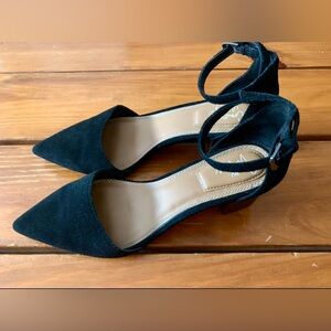 Crown Black Suede Women's Heels